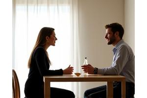 コンセプトヒアリングの様子。調香師とクライアントが話し合う