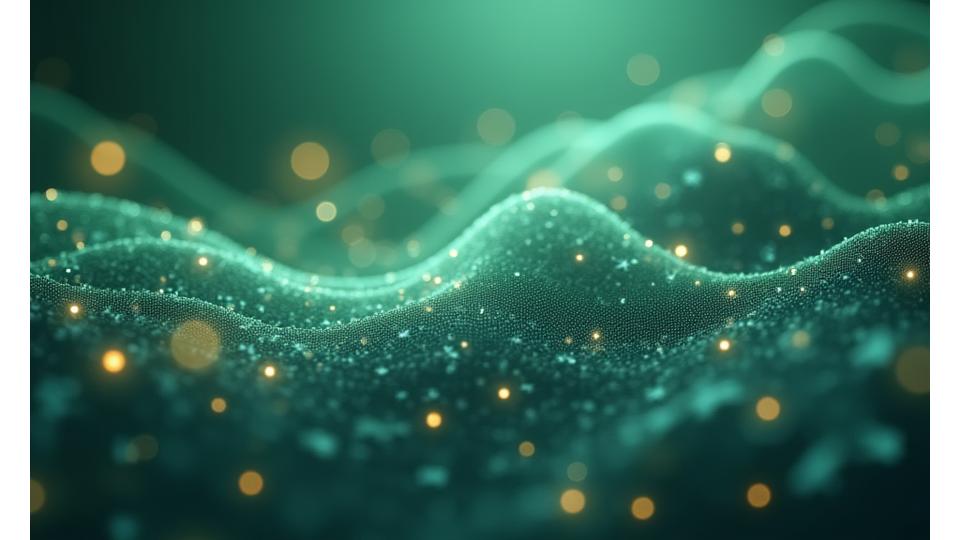 安全なデータフローを示す図と植物の要素