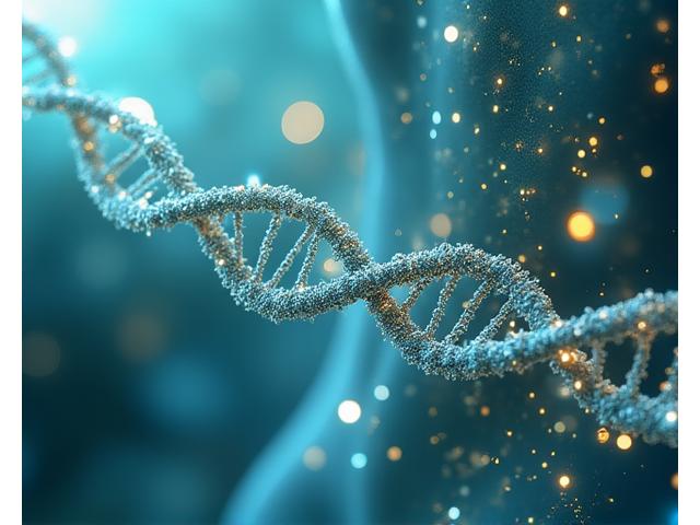 遺伝子解析のイメージと肌の状態